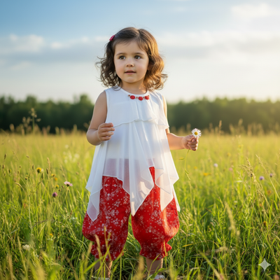 Baby Girls 2 Piece Summer Outfit Flutter Sleeve Top & Floral Palazzo Pants (0 to 2 Years)_img_2