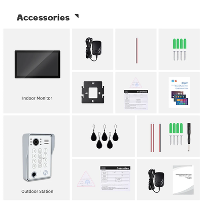 Ecodesh Video Door Bell/Phone 1080P Camera, Touch Screen Monitor with_img_3