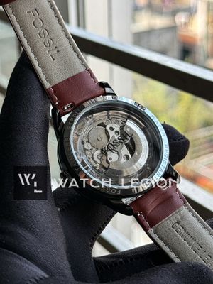 FOSSIL AUTO SKELETON LIGHT BROWN BELT BLACK CASE_img_3