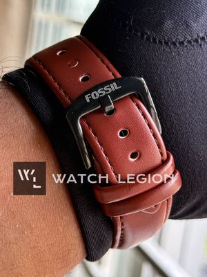 FOSSIL AUTO SKELETON LIGHT BROWN BELT BLACK CASE_img_4