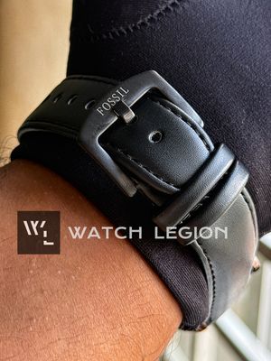 FOSSIL AUTO SKELETON BLACK BELT ROSE GOLD CASE_img_3