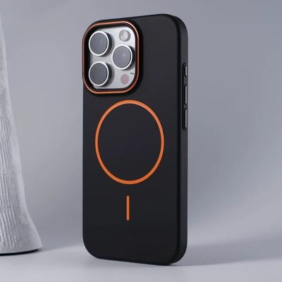 Ultrathin Matte Hit Color Lens Wireless Charging Hard PC Cover Magsafe Supported Case for Iphone_img_3