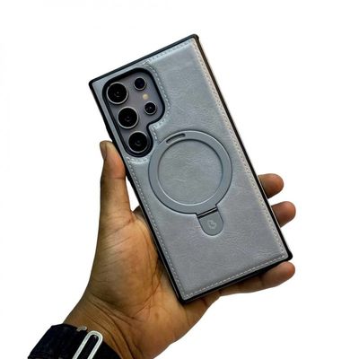 Suitable Magsafe Supported Ring Stand Business leather Case For Samsung Galaxy S25 Ultra S24 Ultra S23 Ultra S22 Ultra_img_0