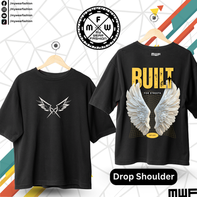 Built For Streets Premium Drop Shoulder T-Shirt_img_3