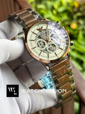 ARMANI NEW MECCANICO QUARTZ TWO TONE WHITE DIAL_img_0