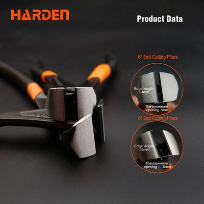 HARDEN End Cutting Plier, (6", 150 mm), Alloy Steel Professional Soft Grip Handles Forged CRV Steel; Model: 560540_img_1