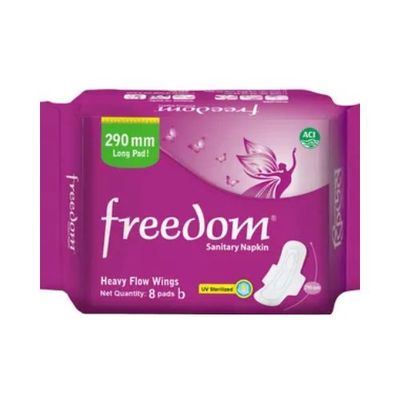 ACI Freedom Heavy Flow Sanitary Napkin 8 pads এসিআই ফ্রিডম হেভি ফ্লো স্যানিটারি ন্যাপকিন_img_0