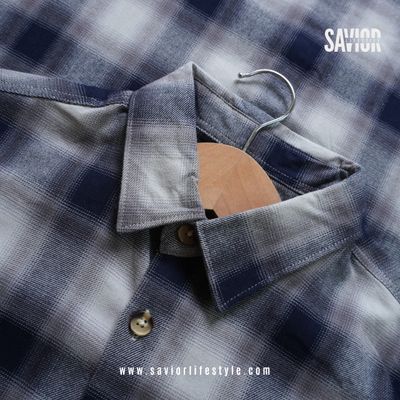 Polar Blue - Full Sleeve Pocket Less Check Shirt