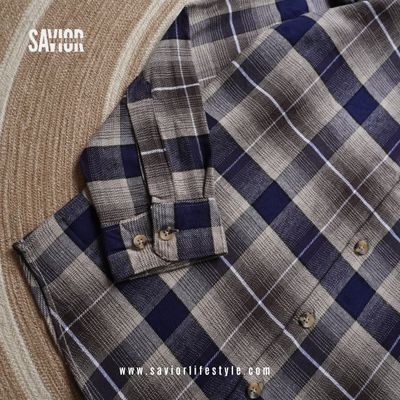 Cocoa Grid - Full Sleeve Pocket Less Check Shirt_img_3
