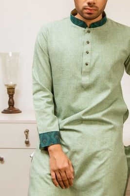 Men's Majestic Panjabi - Green_img_2