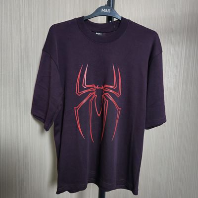 Spider Man (Wine) - Dropshoulder Tshirt_img_0