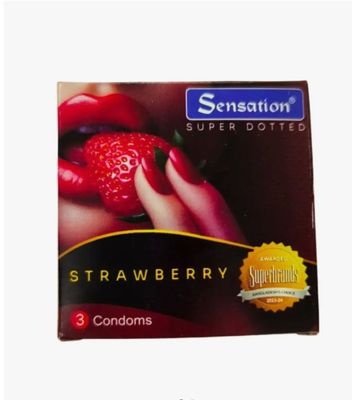 Sensation Super Doted Strawberry Condom 3pcs_img_0