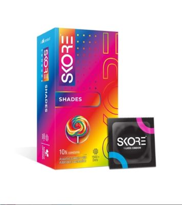 Skore Shades Assorted Colours with Addtional Lubrication Condoms (10 Pcs Pack)_img_0