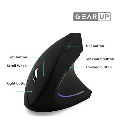 GearUP WM50 Ergonomic Bluetooth Wireless Vertical Mouse - Price in Bangladesh_img_1