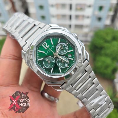 Bvlgari Octagon Shape Chronograph | Green,Blue, Grey, Black_img_4