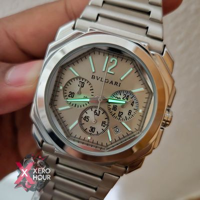 Bvlgari Octagon Shape Chronograph | Green,Blue, Grey, Black_img_9