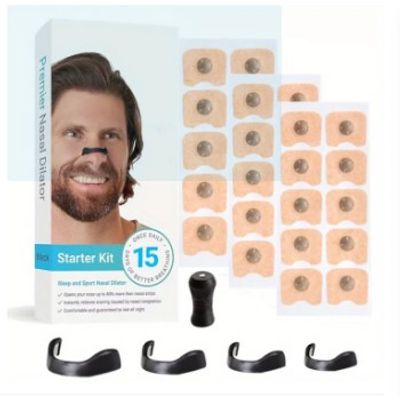 Nasal Dilator Sleep Nasal Strips Nose Breathe Better Magnetic Nose Clip Anti Snoring White_img_4