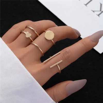 6 pieces golden ring set 💛_img_0