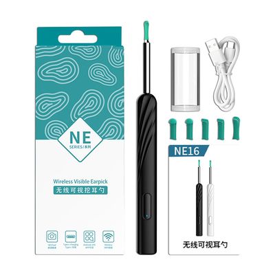 Wireless Wi-Fi Visual Ear Cleaner Otoscope with HD Camera & LED Light Smart Ear Wax Removal Kit NE Series | Price in BD_img_1