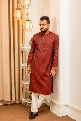Men's Majestic Panjabi - Maroon_img_1