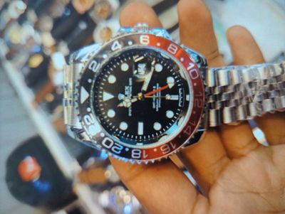 Rolex GMT MASTER Silver Black Dial Coke_img_0