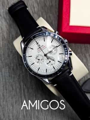 Omega Speedmaster Moonwatch Professional white dial black belt_img_0