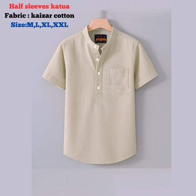 Kaizar Cotton Half Sleeves Katua for Men 🧵✨_img_0