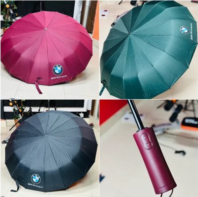 BMW 16 Ribs Automatic Open and Close Compact Umbrella – Random Color_img_0