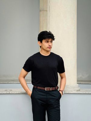 2x2 Ribbed Cotton-Viscose Solid Crew Tee X Black_img_1