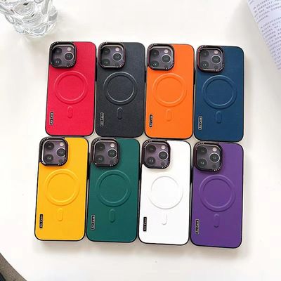 magnetic wireless charge leather phone case_img_0