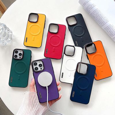 magnetic wireless charge leather phone case_img_1