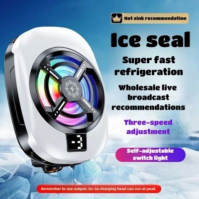 TL16 Mobile Phone Back-clip Cool Heat SinkSemiconductor Cooling Fan Radiator w/ Digital DisplayUniversal PUBG Game Cooler_img_0