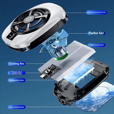 TL16 Mobile Phone Back-clip Cool Heat SinkSemiconductor Cooling Fan Radiator w/ Digital DisplayUniversal PUBG Game Cooler_img_4