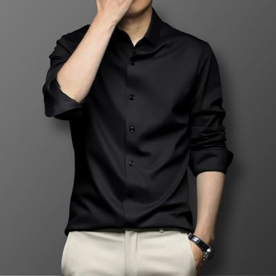 High Spandex Shirt / Color > Black Color