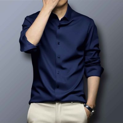 High Spandex Shirt / Color > Navy Blue Color