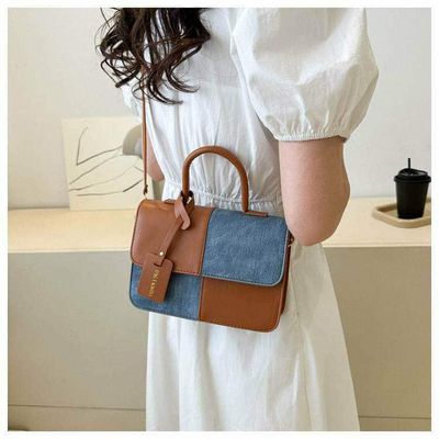 Splicing Texture hand bag👜🤎_img_2