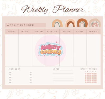 30 pages of cute weekly planner and desk pad for writing tasks , to do etc ( 13.5 x18.8 cm )_img_0