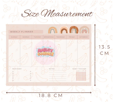 30 pages of cute weekly planner and desk pad for writing tasks , to do etc ( 13.5 x18.8 cm )_img_1