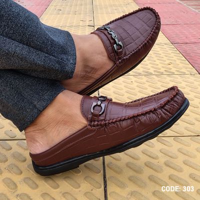 Cow Leather Crocodile Dice leather moccasin half-loafer for Men’s -B2_img_7