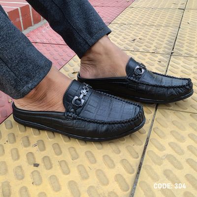 Cow Leather Crocodile Dice leather moccasin half-loafer for Men’s -B2_img_3