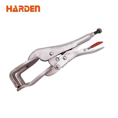 HARDEN 10" Welding Locking Pliers (Curved Jaw), Non-slip Handle Lock Grip, Curved Jaw Welding Locking Pliers; Model: 560632_img_0