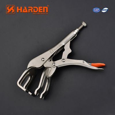HARDEN 10" Welding Locking Pliers (Curved Jaw), Non-slip Handle Lock Grip, Curved Jaw Welding Locking Pliers; Model: 560632_img_1