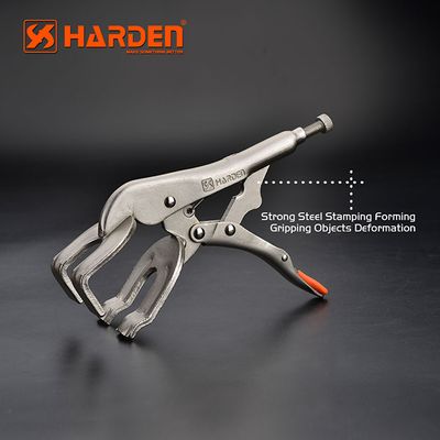 HARDEN 10" Welding Locking Pliers (Curved Jaw), Non-slip Handle Lock Grip, Curved Jaw Welding Locking Pliers; Model: 560632_img_2