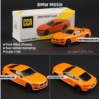 CCA 1:64 BMW M850i Orange Die-cast Model Car_img_0