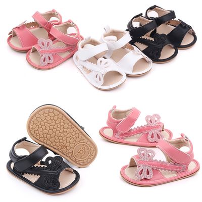 Baby Girls PU Leather Anti-Slip Grasshopper Comfortable Sandals (0-18 Months)_img_0