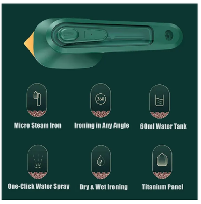 Portable Vertical Steam Iron Garment Steamer For Clothes Dry and Wet Handheld Travel Iron with Steam Generator Manual Machine_img_7