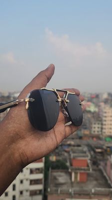 259 Premium Oversize Rimless Sunglass_img_3