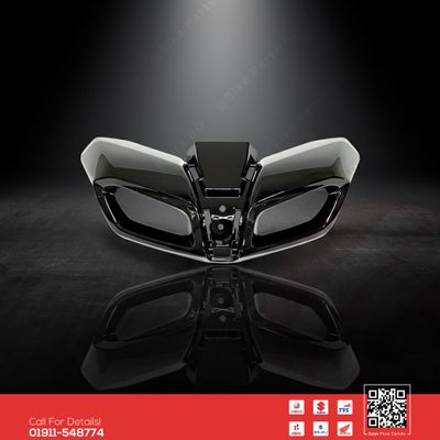 Pilot Light Mask or DRL Mask (Glossy Black) for Yamaha MT15 V2 bike._img_0