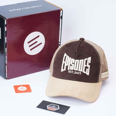 Episodes Mocha Sand Trucker Cord Cap_img_5