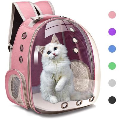 Cat Transparent Round Shape Carry Bag_img_1